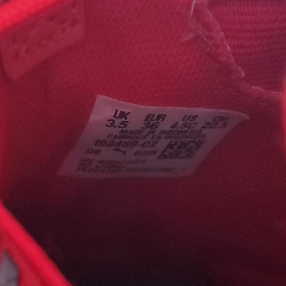 Puma Contempt Demi Jr Original Red Kid 4c - Picture 5 of 12